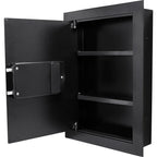 Barska 0.52 Cu. ft Black Biometric Wall Safe, Right Opening AX12038 | Left Opening AX13034