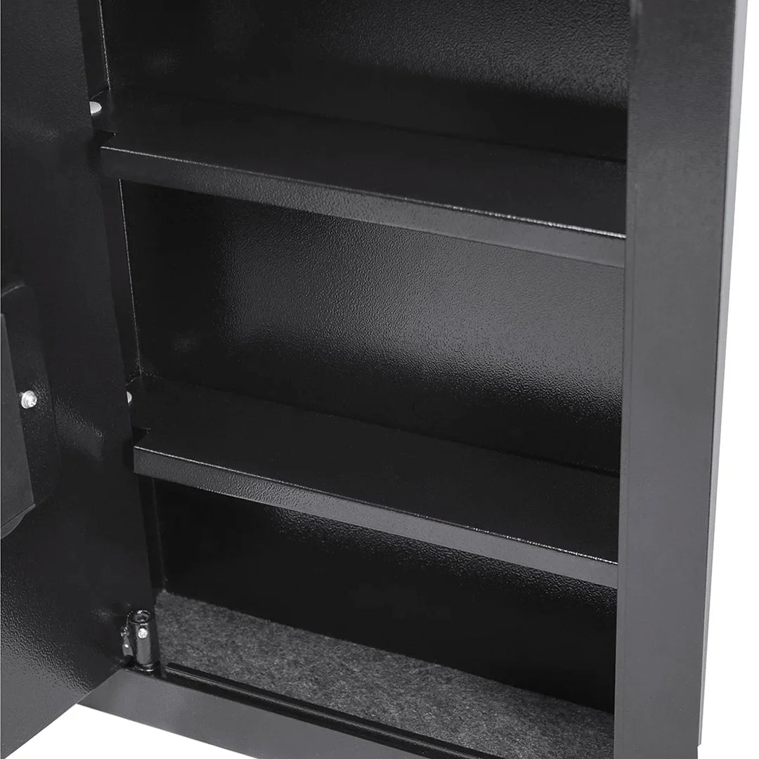 Barska 0.52 Cu. ft Black Biometric Wall Safe, Right Opening AX12038 | Left Opening AX13034