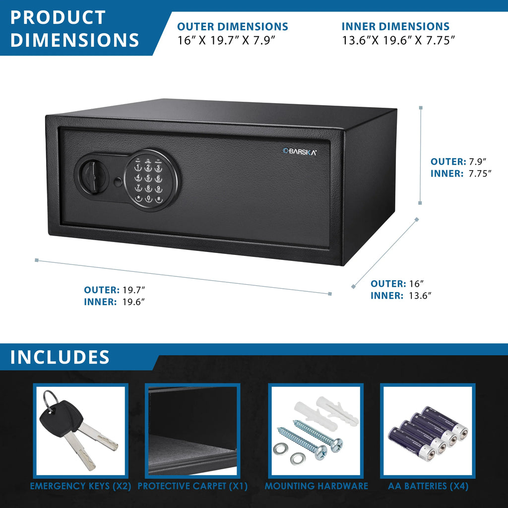 Barska 1.2 Cu. ft Digital Keypad Security Safe | AX13090