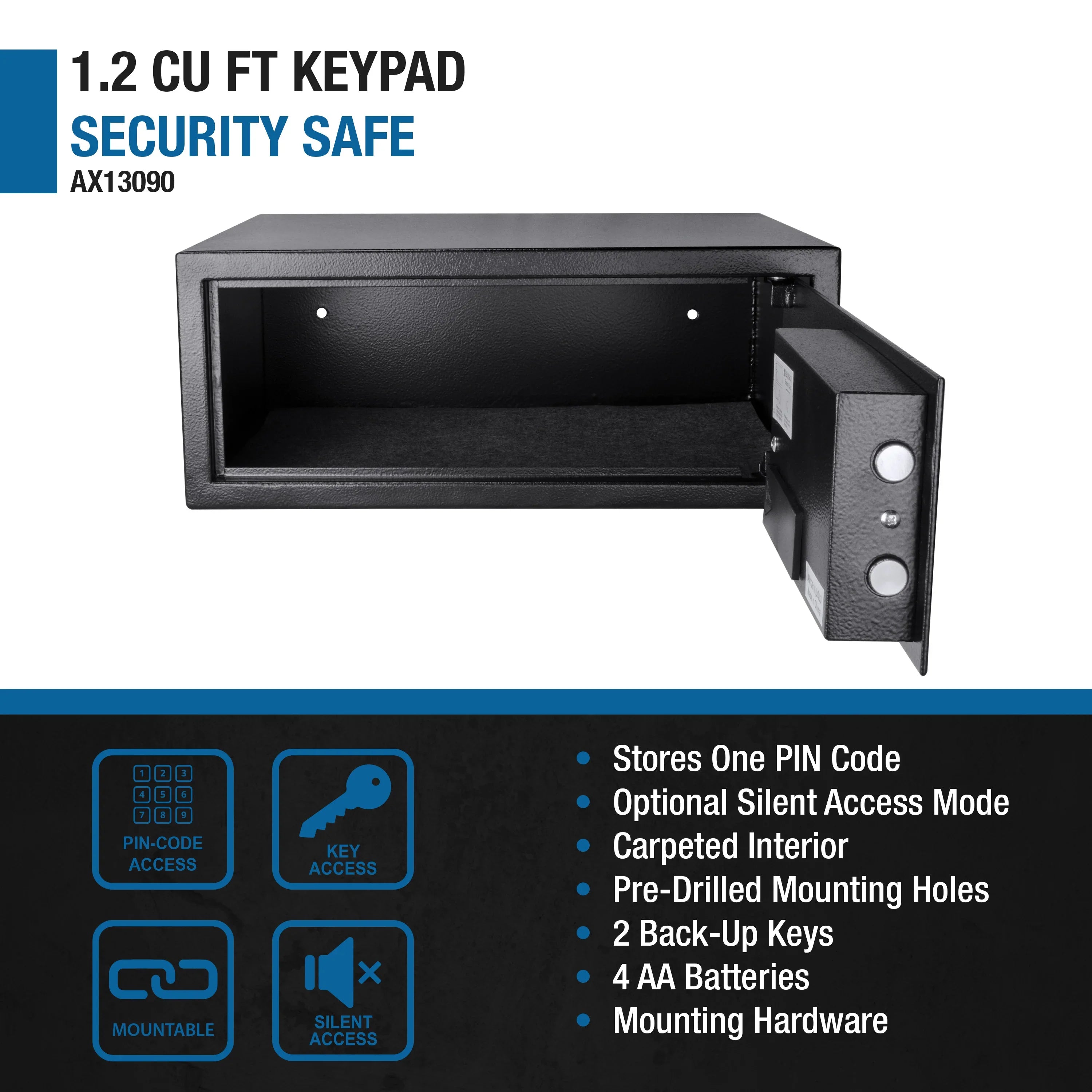 Barska 1.2 Cu. ft Digital Keypad Security Safe | AX13090