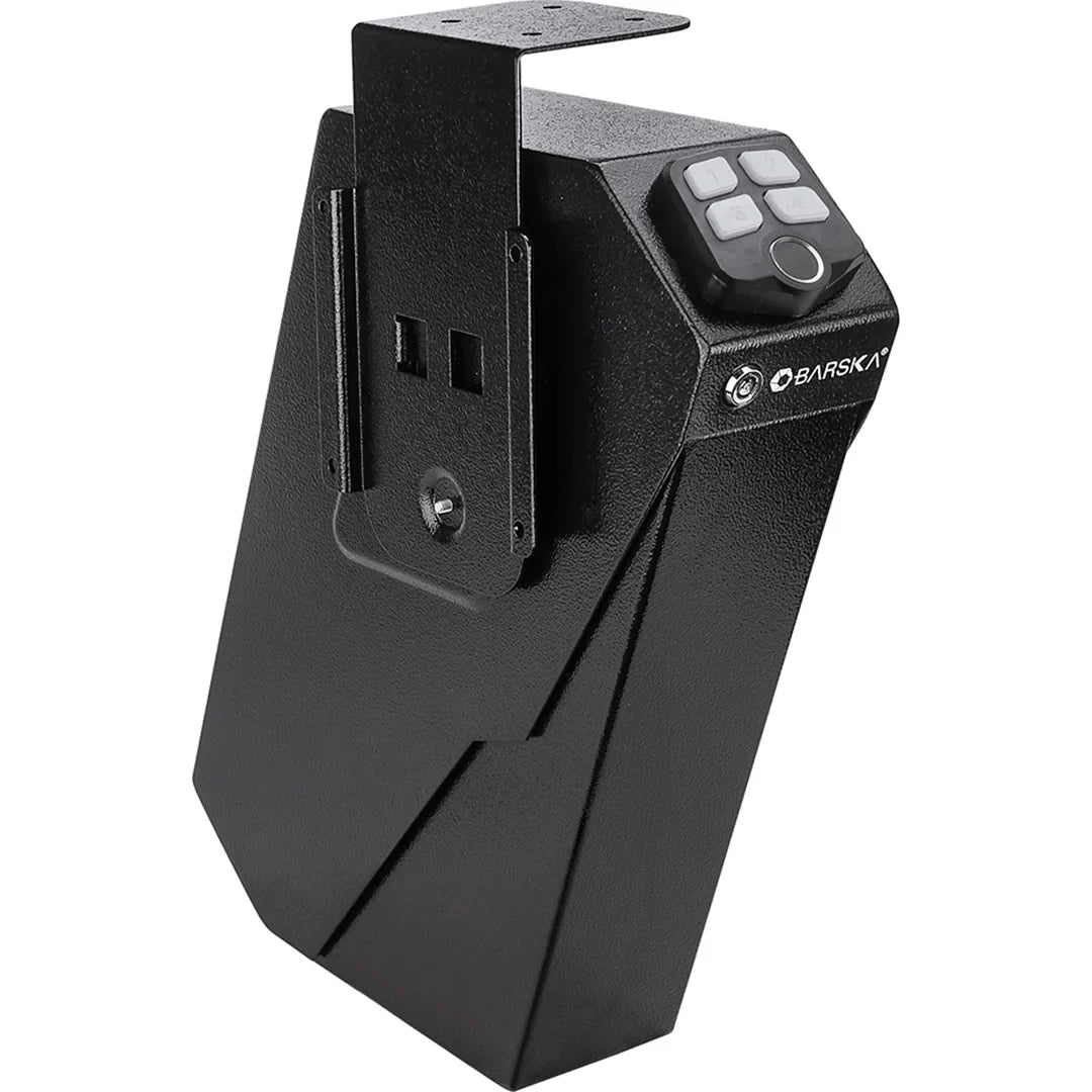 Barska Quick Access Biometric Keypad Handgun Desk Safe | AX13092