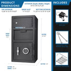 Barska 0.72/0.78 Cu. Ft. Dual Compartment Keypad Depository Safe (AX13310)
