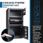 Barska 0.72/0.78 Cu. Ft. Dual Compartment Keypad Depository Safe (AX13310)