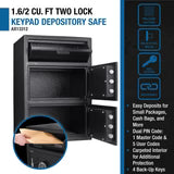 Barska 1.6/2 Cu. Ft. Dual Compartment Digital Keypad Depository Safe (AX13312)