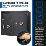 Barska 2.58/4.68 Cu. Ft. Dual Compartment Keypad Depository Safe (AX13316)