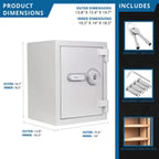 Barska 1.64 Cu. Ft. Biometric Fireproof Security Safe (AX13494)