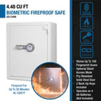 Barska 4.48 Cu. Ft. Biometric Fireproof Security Safe (AX13496)