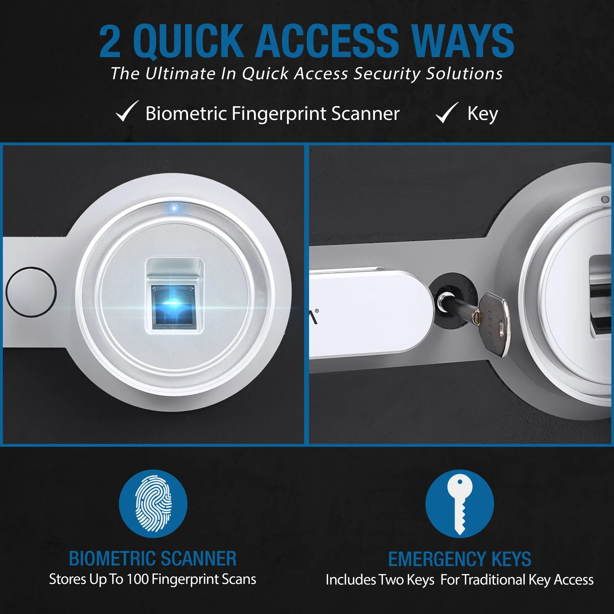 Barska 0.75 Cu. ft Biometric Fireproof Security Safe, Black | AX13498