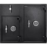 Barska Large Double Digital Keypad Depository Safe – Dual Compartment, Rotary Drop Slot (AX13522)