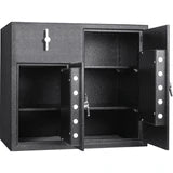 Barska Large Double Digital Keypad Depository Safe – Dual Compartment, Rotary Drop Slot (AX13522)