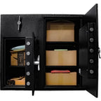 Barska Large Double Digital Keypad Depository Safe – Dual Compartment, Rotary Drop Slot (AX13522)