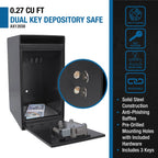 Barska 0.27 Cu. ft Dual Key Depository Safe | AX13558