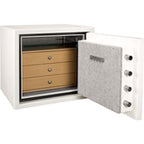 Barska Keypad Fireproof Jewelry Safe – Satin White (AX13616)
