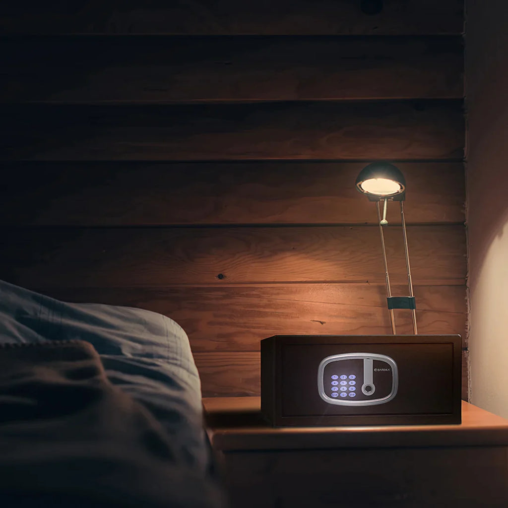 Barska 0.85 Cu. ft Biometric Digital Keypad Security Safe with Interior Light | AX13632