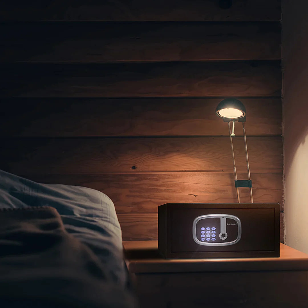 Barska 0.85 Cu. ft Biometric Digital Keypad Security Safe with Interior Light | AX13632