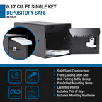 Barska 0.17 Cu. ft Single Key Depository Safe | AX13676