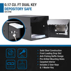 Barska 0.17 Cu. ft Dual Key Depository Safe | AX13708