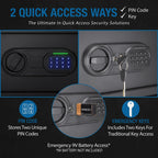 Barska WL80 WardenLight 0.8 Cu. ft Digital Keypad Safe with Interior LED Light | AX13748