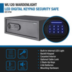 Barska WL120 WardenLight 1.2 Cu. ft Digital Keypad Safe with Interior LED Light | AX13750