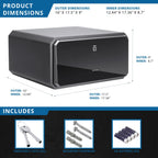 Barska 1.09 Cu. ft Touchscreen Biometric Keypad Security Safe | AX13934