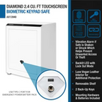 Barska Diamond 2.4 Cu. Ft. Touchscreen Biometric Security Safe (AX13940)