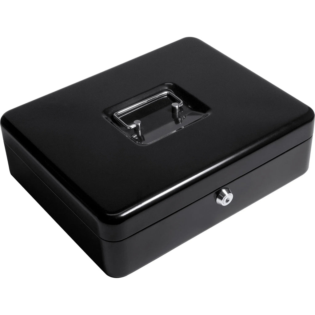 Barska Cash Box with Three Compartments and Coin Tray with Key Lock | CB11790
