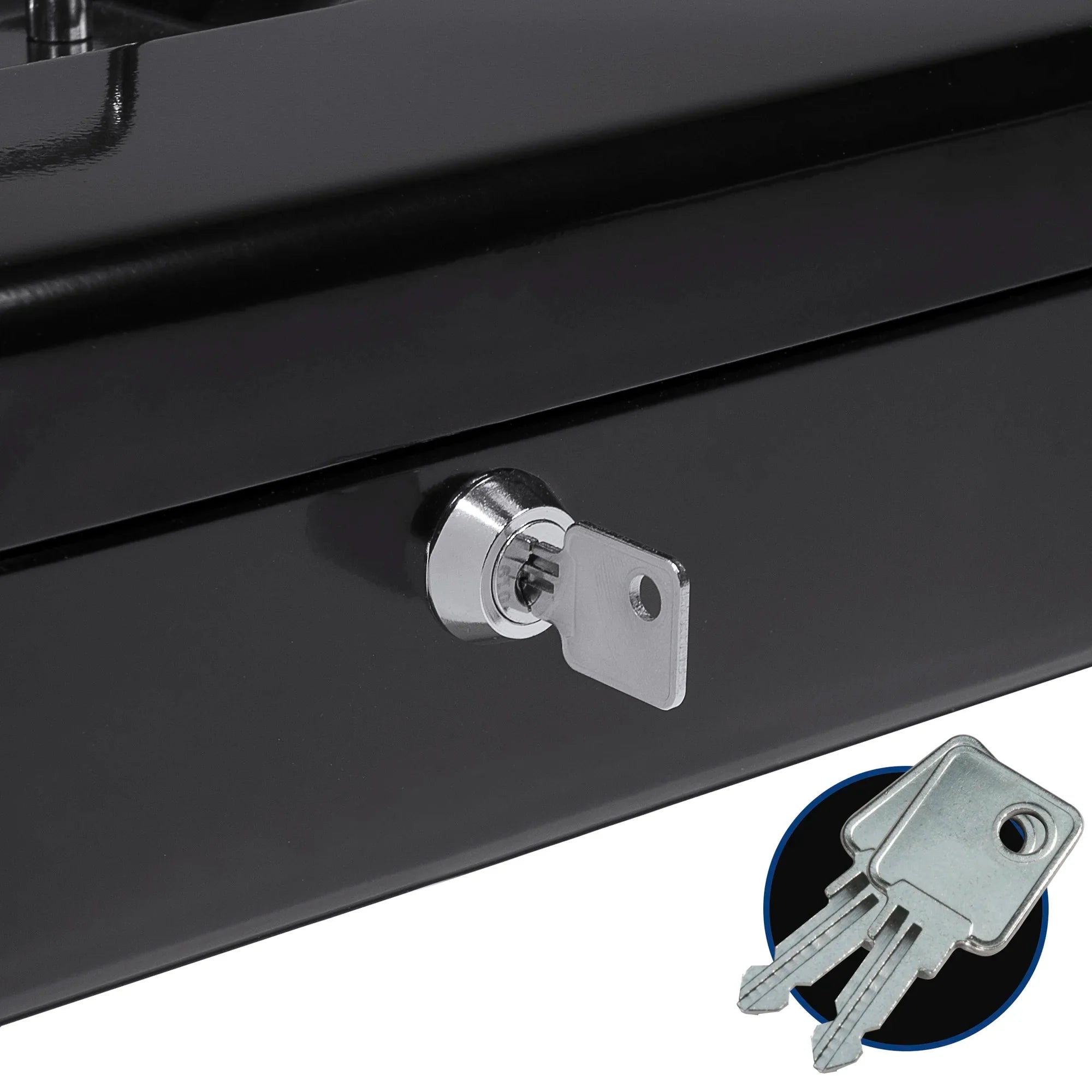 Barska Cash Box with Three Compartments and Coin Tray with Key Lock | CB11790