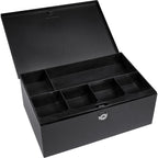 Barska Cash Box with Six Compartment Tray with Key Lock | CB11792