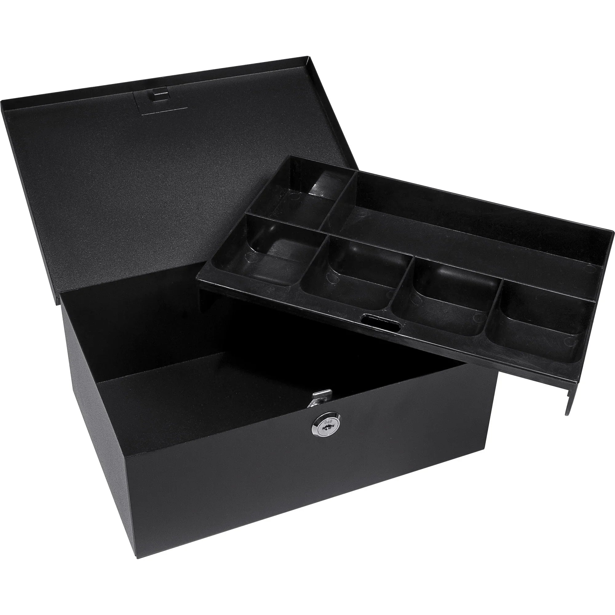 Barska Cash Box with Six Compartment Tray with Key Lock | CB11792