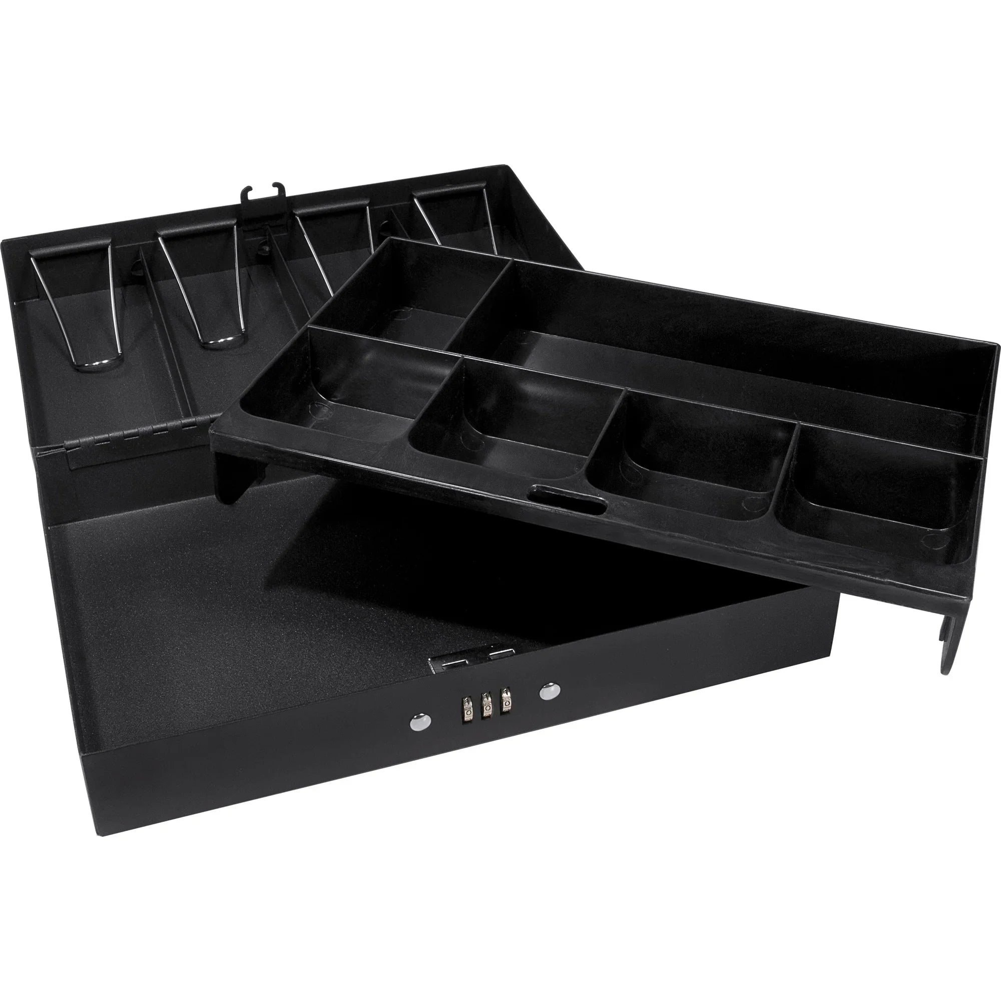 Barska Fold Out Cash Box with Six Compartment Tray and Bill Holder with Combination Lock | CB11794