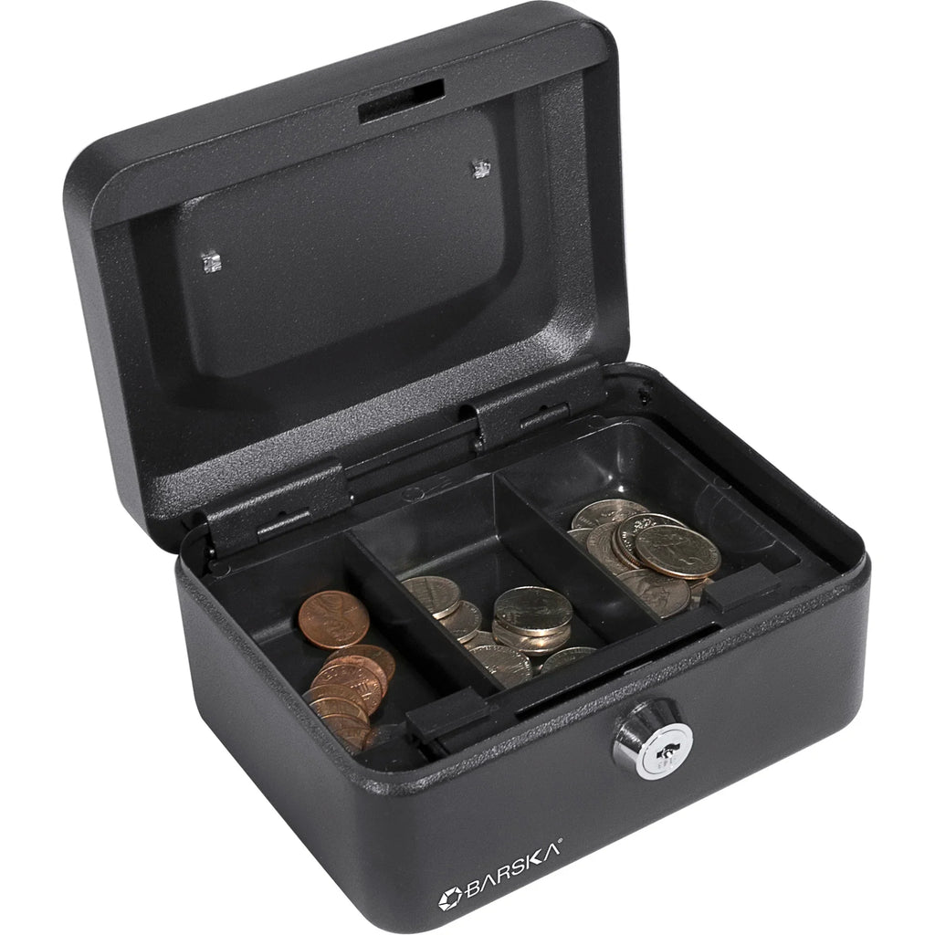 Barska Extra Small 6" Cash Box with Key Lock | CB11828