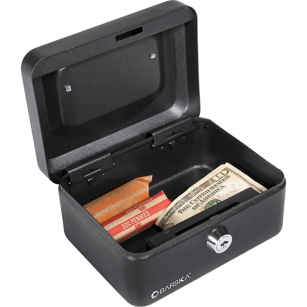 Barska Extra Small 6" Cash Box with Key Lock | CB11828