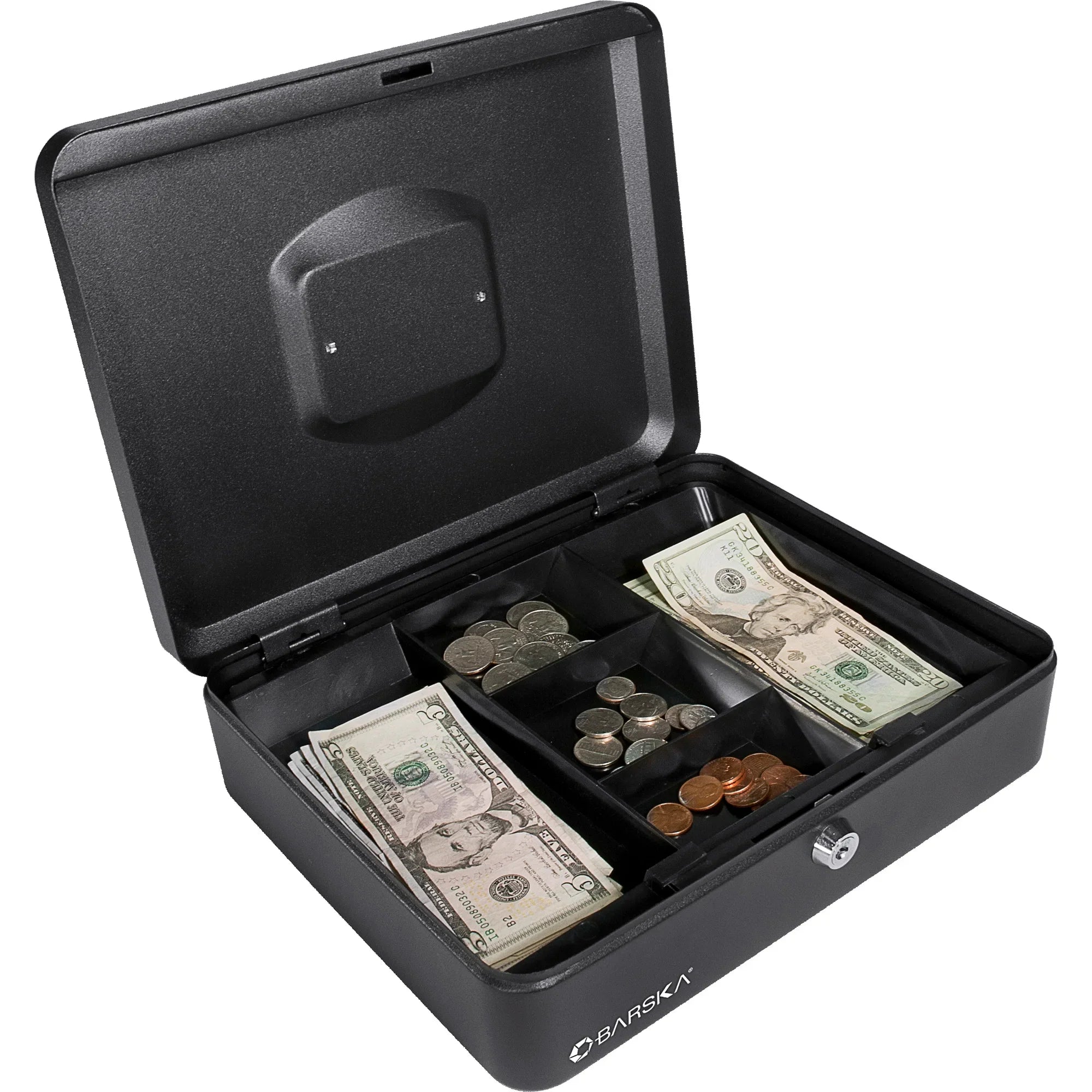 Barska Large 12" Cash Box with Key Lock | CB11834