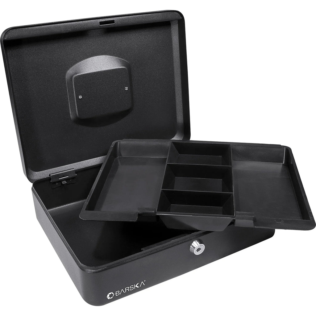 Barska Large 12" Cash Box with Key Lock | CB11834
