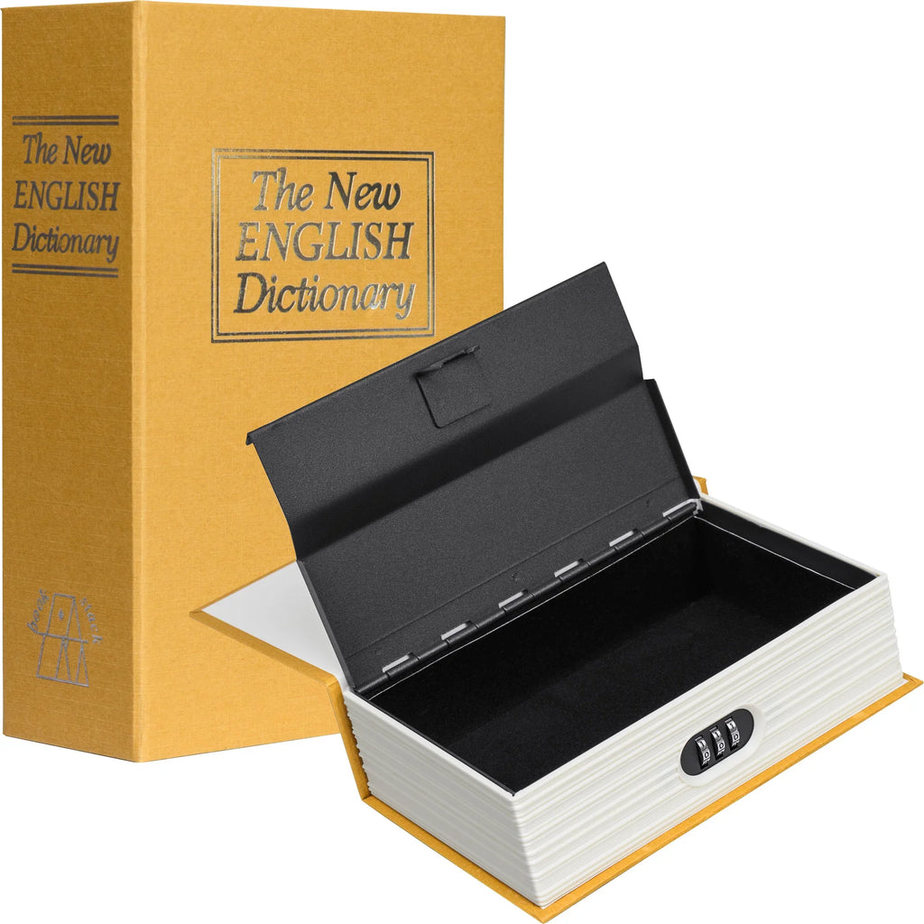 Barska Dictionary Book Lock Box with Combination Lock, Brown | CB11990