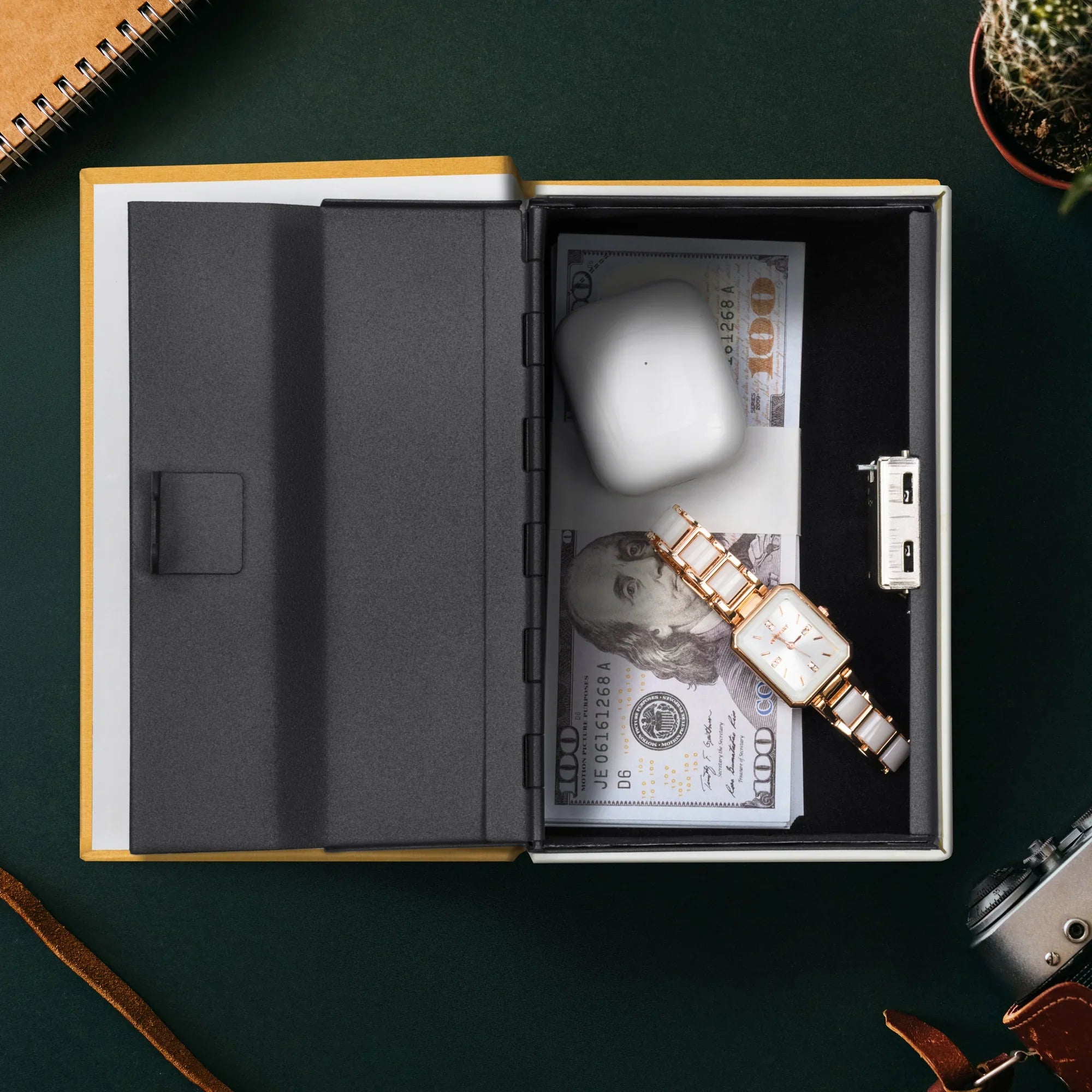 Barska Dictionary Book Lock Box with Combination Lock, Brown | CB11990