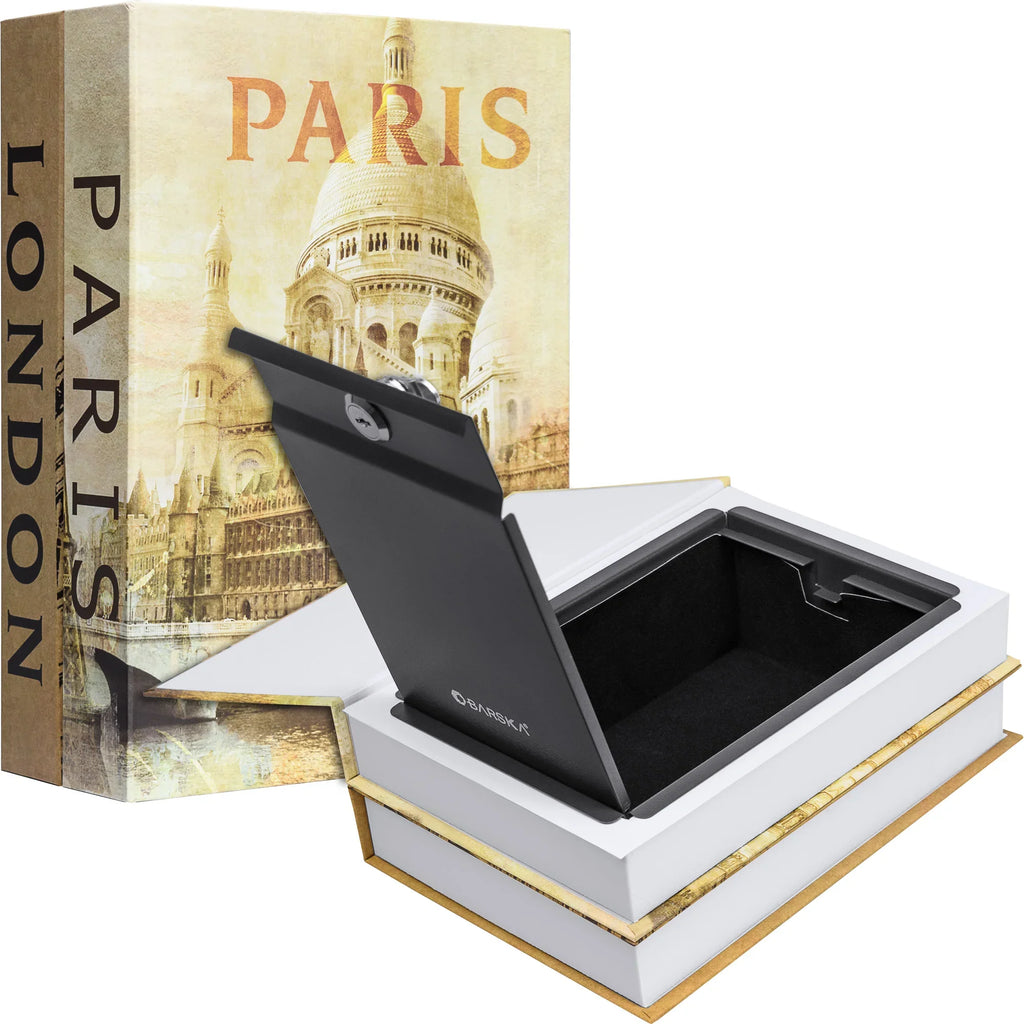 Barska Paris & London Series Dual Book Lock Boxes with Key Lock | CB12470, CB13056, CB13058