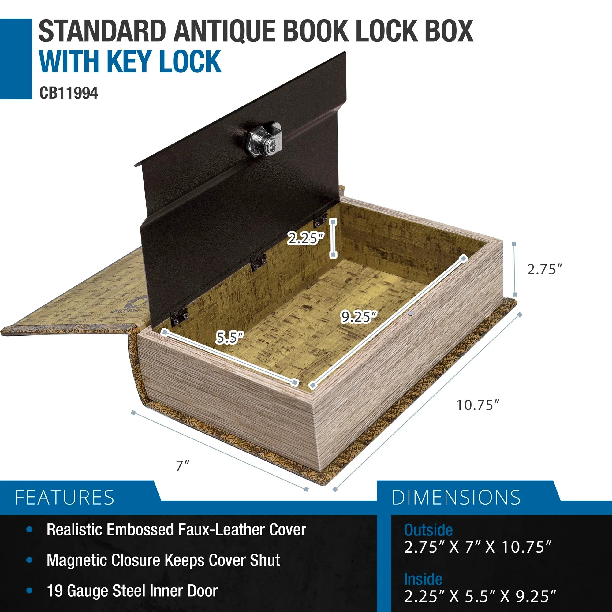 Barska Antique Map Book Lock Box | CB12480