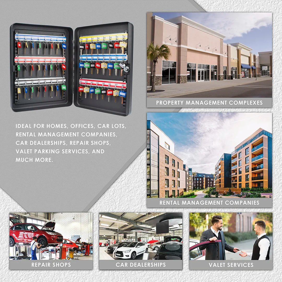 Barska 48 Capacity Adjustable Key Cabinet with Key Lock | CB12484