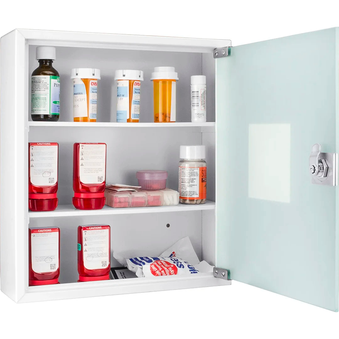 Barska Standard Medical Cabinet with Frosted Glass Door | CB12822