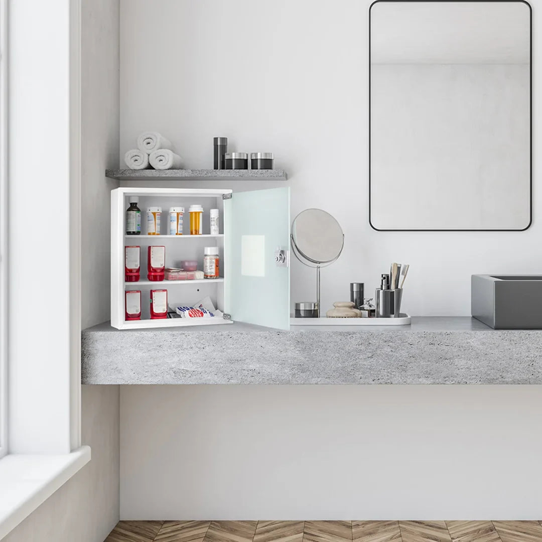 Barska Standard Medical Cabinet with Frosted Glass Door | CB12822