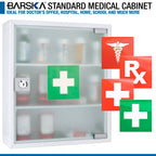 Barska Standard Medical Cabinet with Frosted Glass Door | CB12822