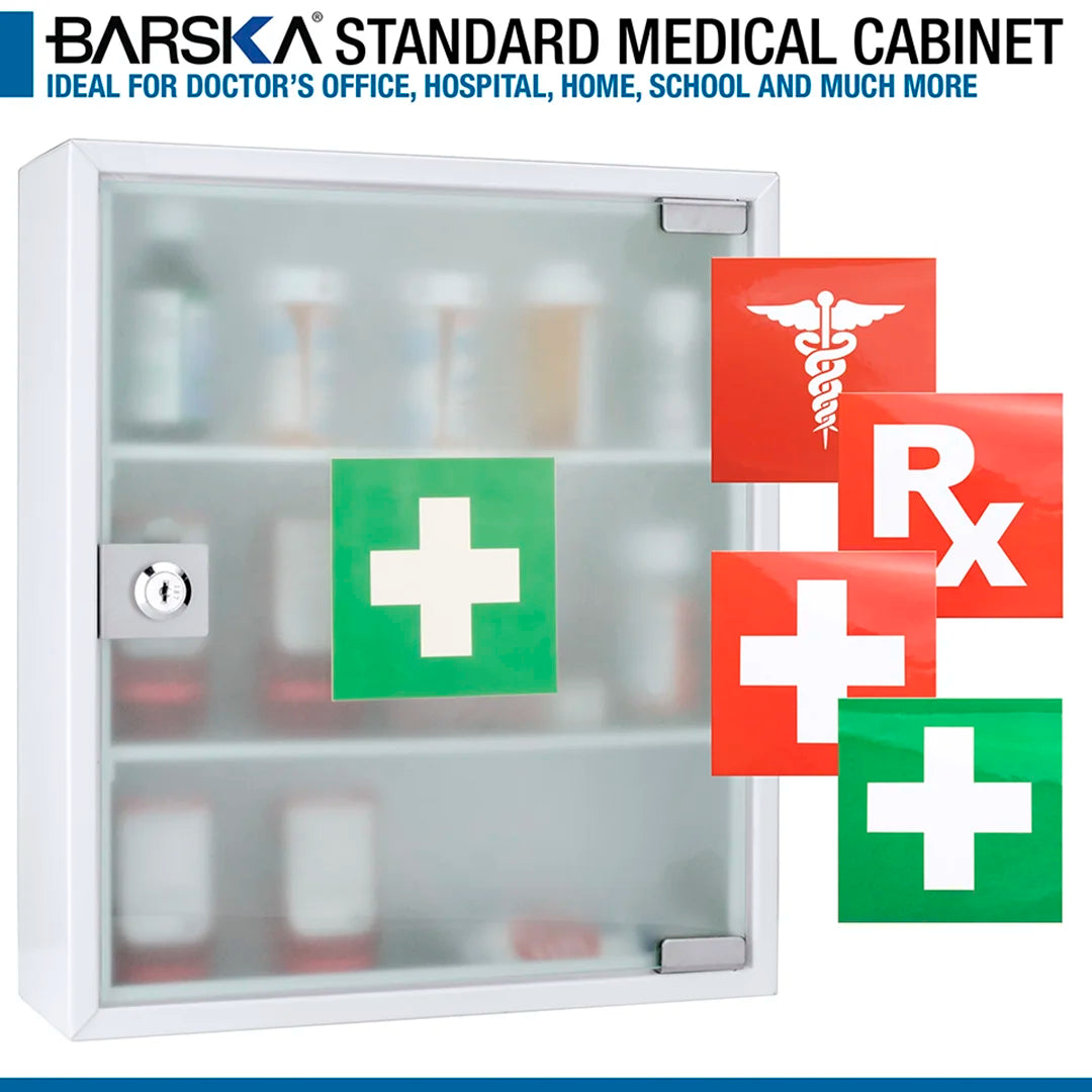 Barska Standard Medical Cabinet with Frosted Glass Door | CB12822