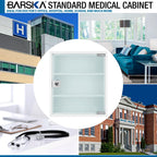 Barska Standard Medical Cabinet with Frosted Glass Door | CB12822