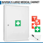 Barska Large Medical Cabinet with Magnetic Dry Erase Pad and Marker | CB12824