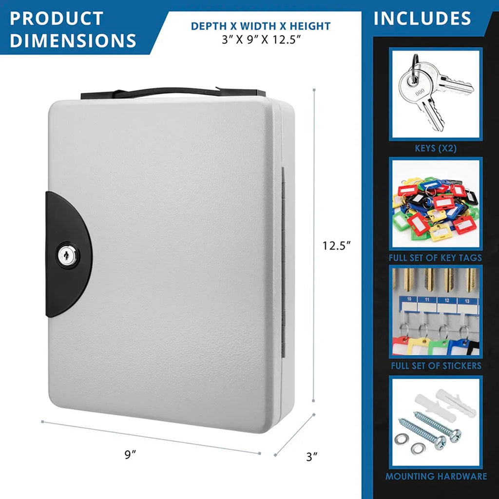 Barska 50 Capacity Portable Key Cabinet with Key Lock | CB12948