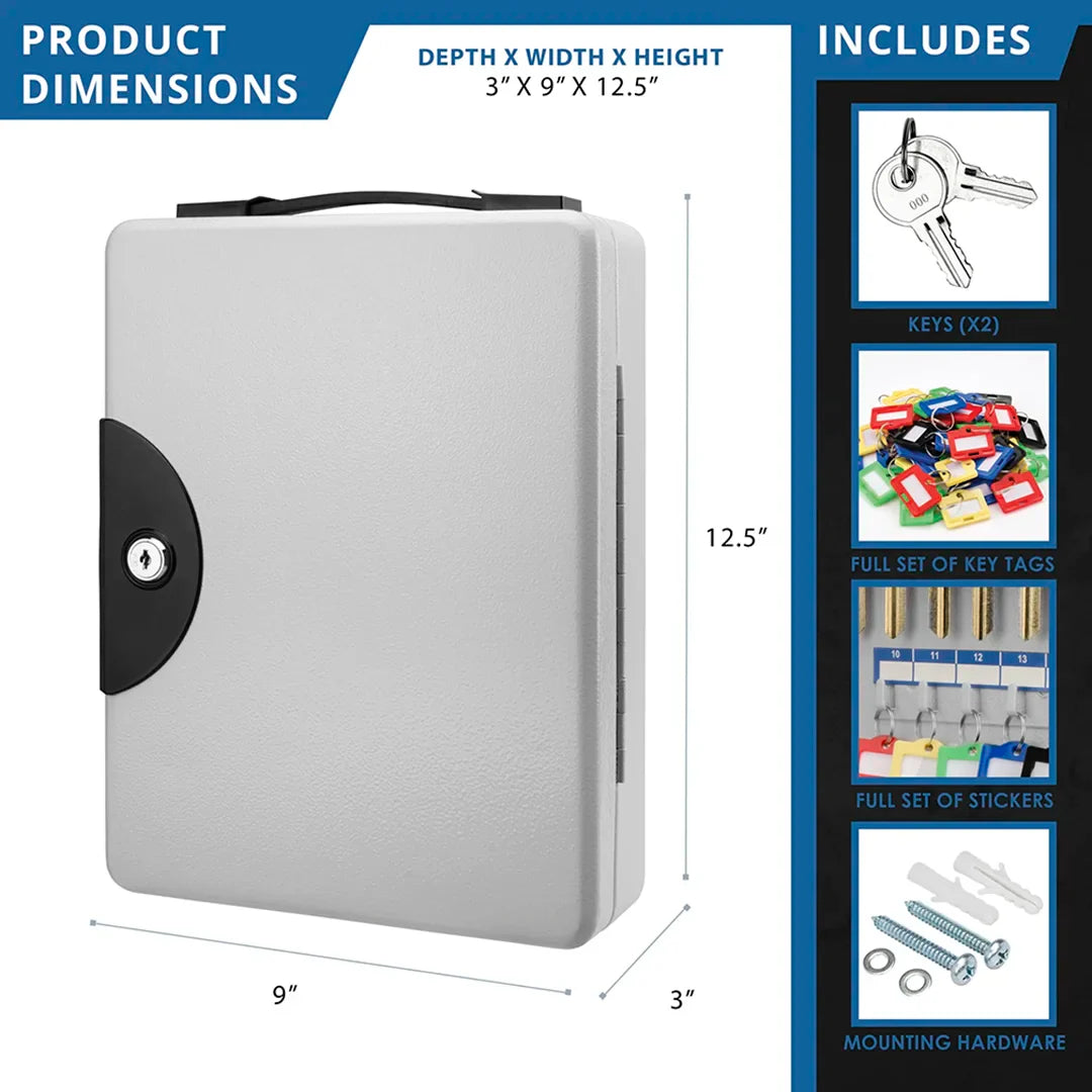 Barska 50 Capacity Portable Key Cabinet with Key Lock | CB12948