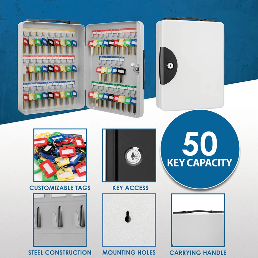 Barska 50 Capacity Portable Key Cabinet with Key Lock | CB12948