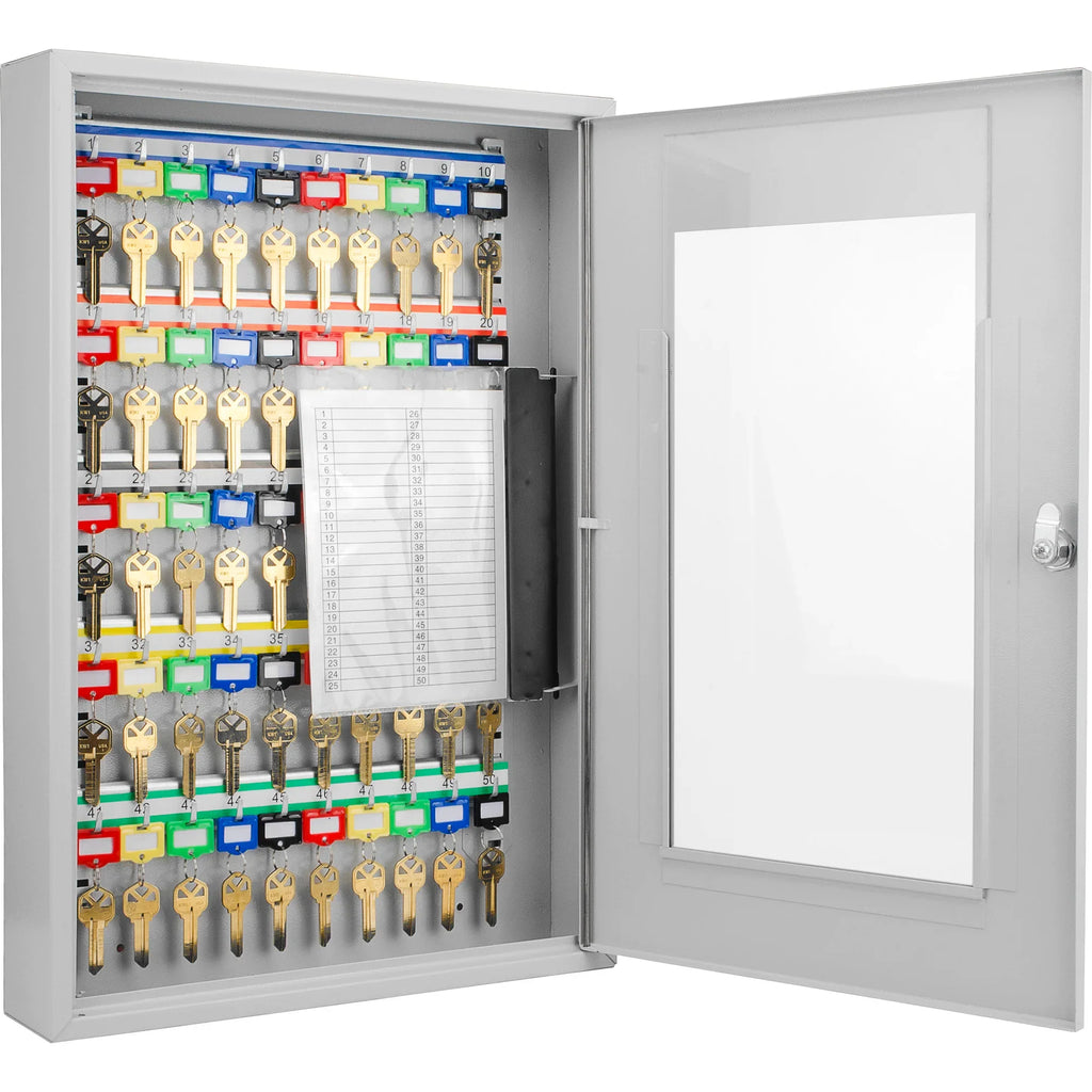 Barska 50 Capacity Adjustable Key Cabinet with Glass Door | CB12950