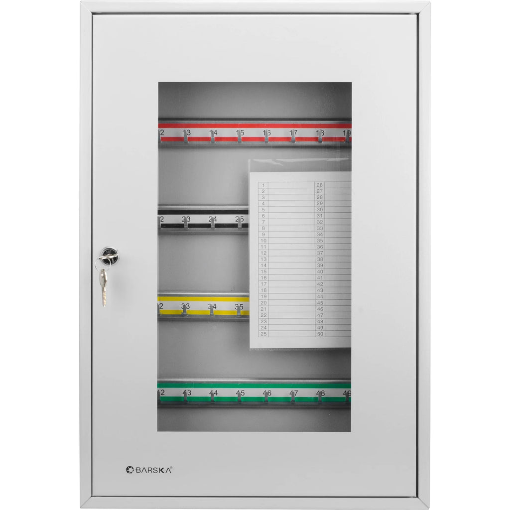 Barska 50 Capacity Adjustable Key Cabinet with Glass Door | CB12950